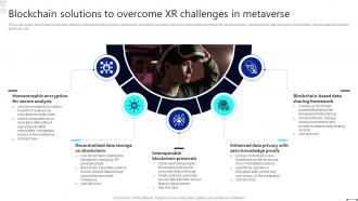 Discover The Role Blockchain Solutions To Overcome Xr Challenges In Metaverse BCT SS