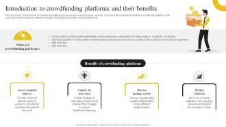 Discovering The Role Of Blockchain Introduction To Crowdfunding Platforms And Their Benefits BCT SS