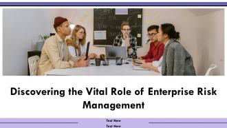 Discovering The Vital Role Of Enterprise Risk Management PPT Sample ACP