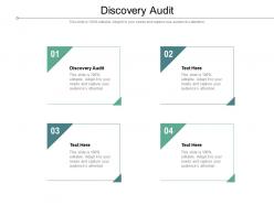 Discovery audit ppt powerpoint presentation summary file formats cpb