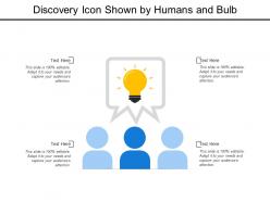 Discovery Icon Shown By Humans And Bulb