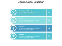 Discrimination education ppt powerpoint presentation slides format ideas cpb