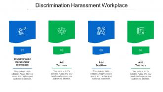 Discrimination Harassment Workplace Ppt Powerpoint Presentation Model Cpb