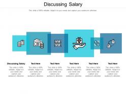 Discussing salary ppt powerpoint presentation inspiration slides cpb