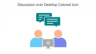 Discussion Over Desktop Colored Icon In Powerpoint Pptx Png And Editable Eps Format