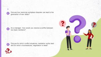 Discussion Questions For Conflict Management Training Ppt