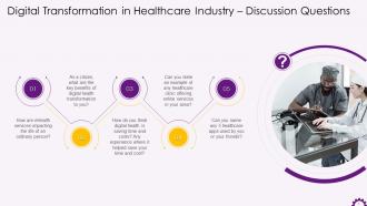 Discussion Questions On Healthcare Industry Digital Transformation Training Ppt