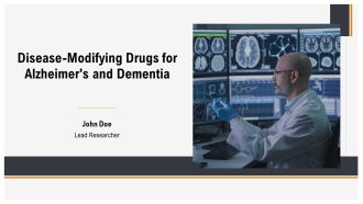 Disease Modifying Drugs For Alzheimers And Dementia PPT Outline AT