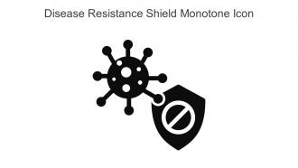Disease Resistance Shield Monotone Icon In Powerpoint Pptx Png And Editable Eps Format