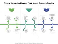 Disease Traceability Planning Three Months Roadmap Template