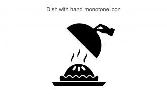 Dish With Hand Monotone Icon