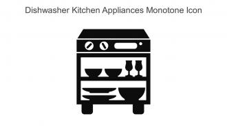 Dishwasher Kitchen Appliances Monotone Icon In Powerpoint Pptx Png And Editable Eps Format