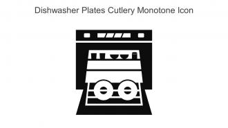 Dishwasher Plates Cutlery Monotone Icon In Powerpoint Pptx Png And Editable Eps Format