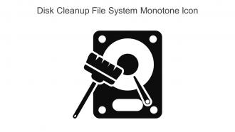 Disk Cleanup File System Monotone Icon In Powerpoint Pptx Png And Editable Eps Format