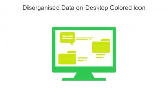 Disorganised Data On Desktop Colored Icon In Powerpoint Pptx Png And Editable Eps Format