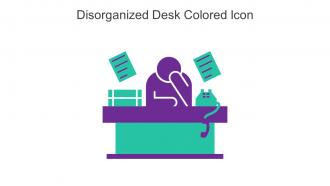 Disorganized Desk Colored Icon In Powerpoint Pptx Png And Editable Eps Format