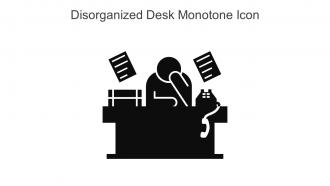 Disorganized Desk Monotone Icon In Powerpoint Pptx Png And Editable Eps Format