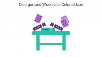 Disorganized Workplace Colored Icon In Powerpoint Pptx Png And Editable Eps Format