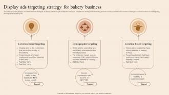 Display Ads Targeting Strategy For Bakery Developing Actionable Advertising Plan Tactics MKT SS V