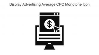 Display Advertising Average Cpc Monotone Icon In Powerpoint Pptx Png And Editable Eps Format