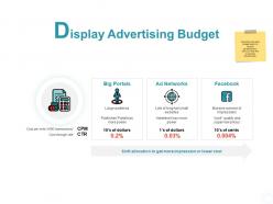 Display advertising budget networks ppt powerpoint presentation portfolio layout