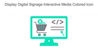 Display Digital Signage Interactive Media Colored Icon In Powerpoint Pptx Png And Editable Eps Format