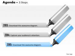 54122802 style essentials 1 agenda 3 piece powerpoint presentation diagram infographic slide