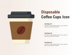 Disposable coffee cups icon