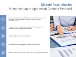 Dispute resolution for memorandum of agreement contract proposal ppt image
