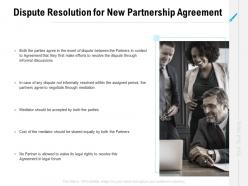Dispute resolution for new partnership agreement ppt powerpoint samples