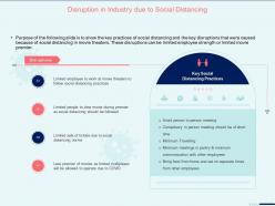 Disruption in industry due to social distancing travelling ppt presentation ideas