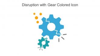 Disruption With Gear Colored Icon In Powerpoint Pptx Png And Editable Eps Format