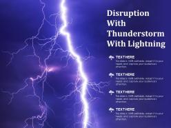 Disruption with thunderstorm with lightning