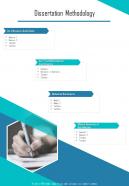Dissertation Methodology One Pager Sample Example Document