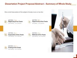 Dissertation project proposal abstract summary of whole study ppt powerpoint presentation