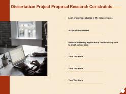 Dissertation project proposal research constraints ppt powerpoint presentation inspiration