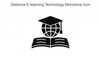 Distance E Learning Technology Monotone Icon In Powerpoint Pptx Png And Editable Eps Format