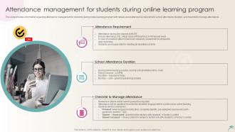 Distance Learning Playbook Attendance Management For Students During Online Learning Program