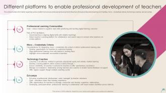 Distance Learning Playbook Different Platforms To Enable Professional Development Of Teachers