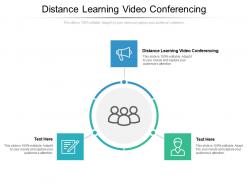 Distance learning video conferencing ppt powerpoint presentation inspiration demonstration cpb
