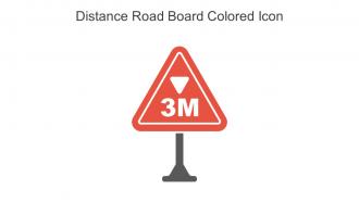 Distance Road Board Colored Icon In Powerpoint Pptx Png And Editable Eps Format