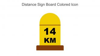 Distance Sign Board Colored Icon In Powerpoint Pptx Png And Editable Eps Format