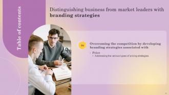 Distinguishing Business From Market Leaders With Branding Strategies Complete Deck Unique Colorful