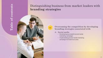 Distinguishing Business From Market Leaders With Branding Strategies Complete Deck Professional Colorful