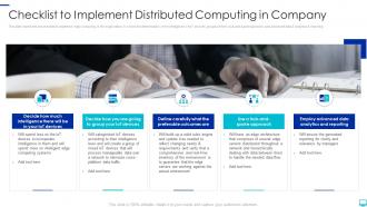 Distributed computing checklist to implement distributed computing in company