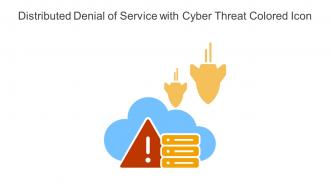 Distributed Denial Of Service With Cyber Threat Colored Icon In Powerpoint Pptx Png And Editable Eps Format
