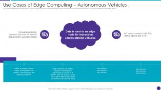 Distributed Information Technology Use Cases Of Edge Computing Autonomous Vehicles