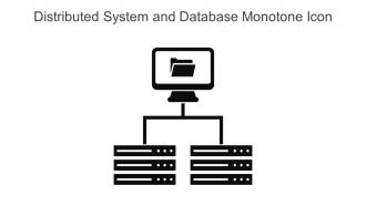 Distributed System And Database Monotone Icon In Powerpoint Pptx Png And Editable Eps Format
