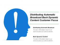 Distributing automatic broadcast back dynamic content customer focus
