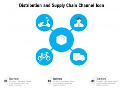 Distribution and supply chain channel icon